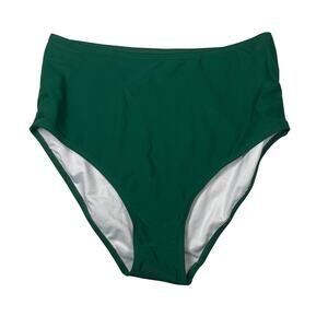 B2PRITY High Waist Swimsuit Bottoms Women's Size Medium Tummy Control Green
